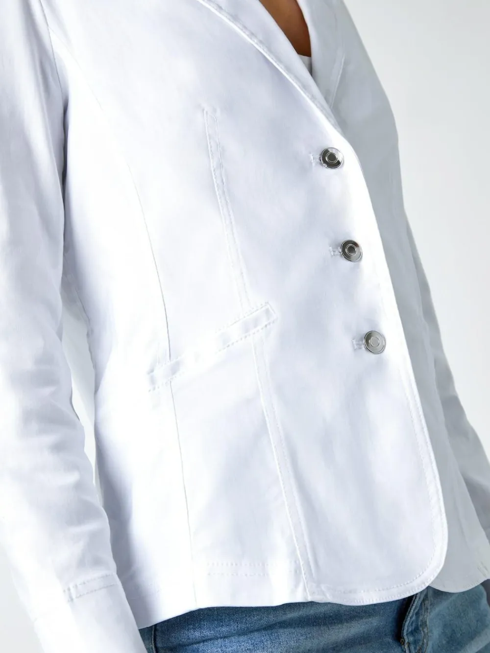 Roman Stretch Button Detail Blazer^Women Suits & Tailoring|Blazers