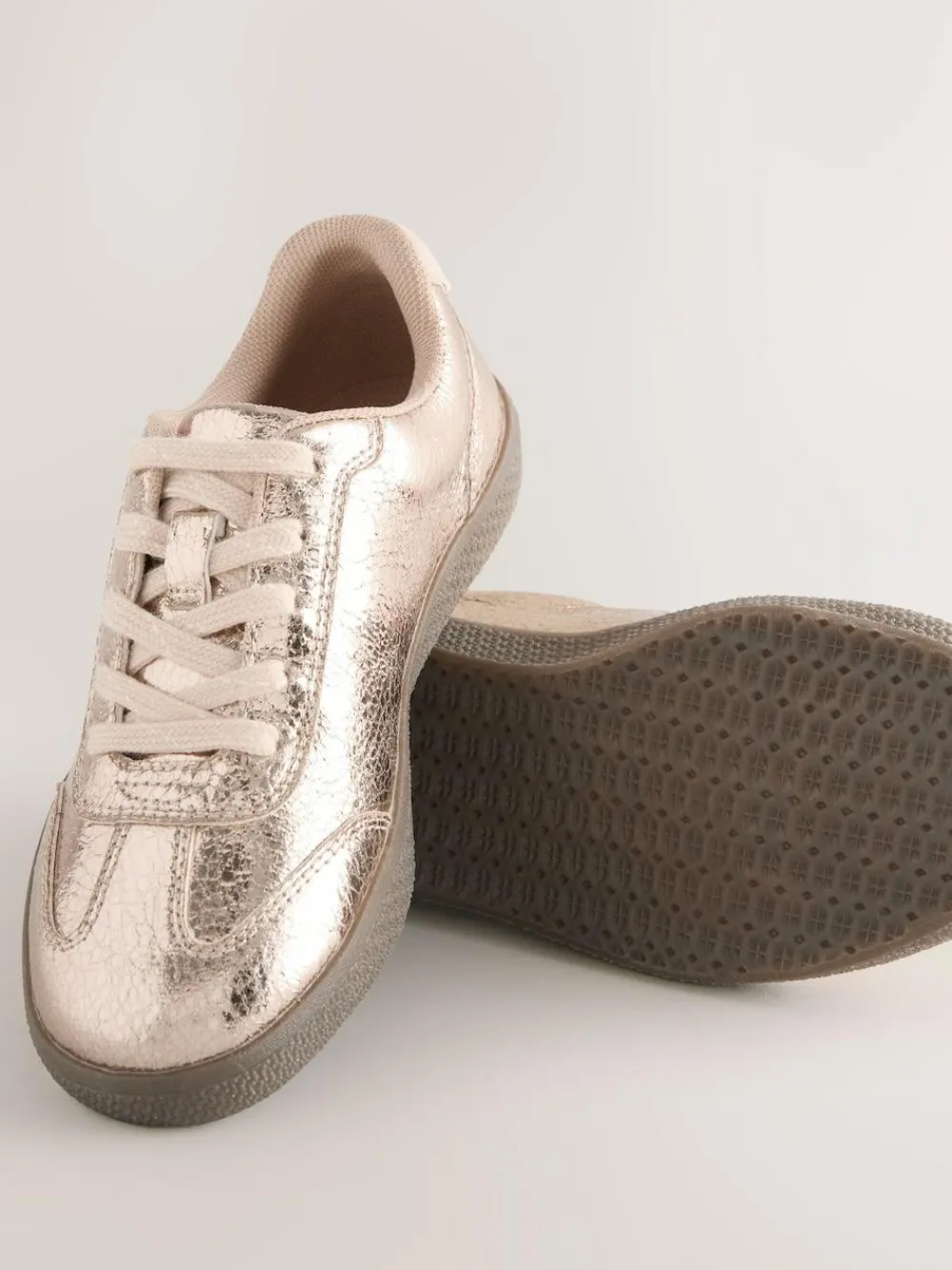 Next Rose Gold Standard Fit (F) Retro Trainers^ Sneakers