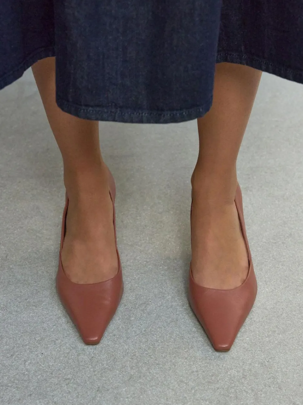 Next Forever Comfort® Leather Pointed Toe Heeled Court Shoes Rose Pink