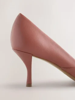 Next Forever Comfort® Leather Pointed Toe Heeled Court Shoes Rose Pink