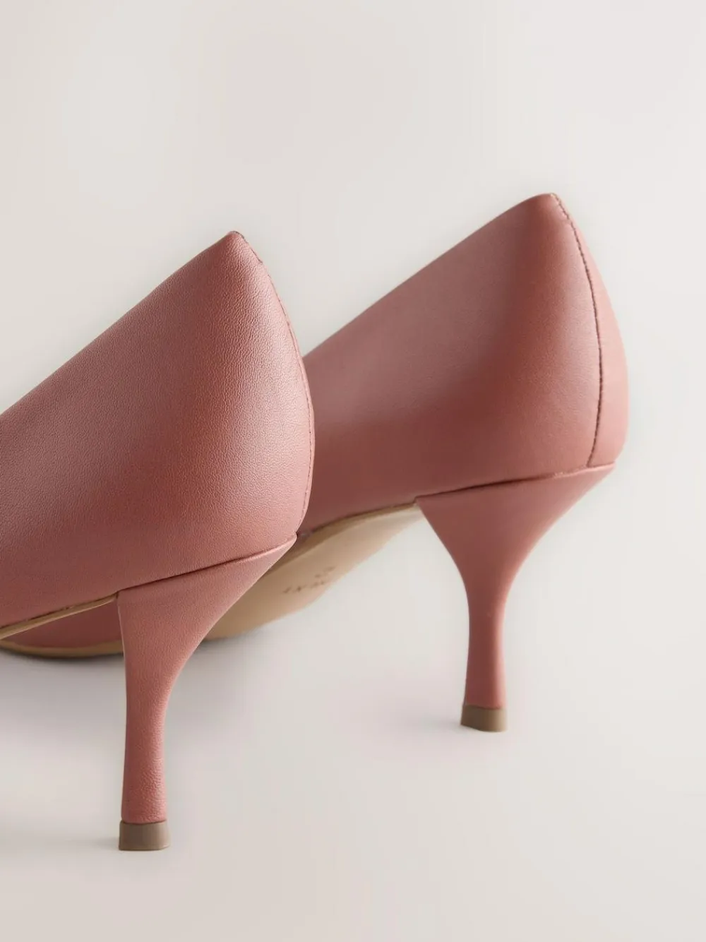 Next Forever Comfort® Leather Pointed Toe Heeled Court Shoes Rose Pink