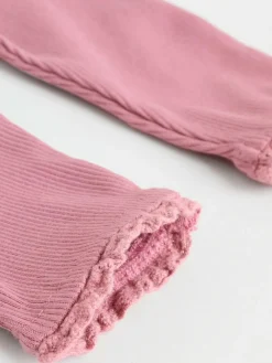 Next Rose Pink Long Sleeve Baby Top and Leggings 2 Piece Set (0mths-2yrs)