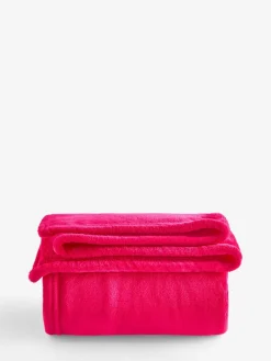 Next Rose Pink Plush Fleece Throw^ Cushions & Throws