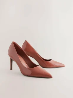 Next Point Toe Mid Heel Court Shoes^Women Heels|Wide Fit & Extra Wide Fit