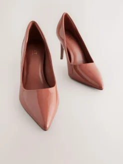 Next Point Toe Mid Heel Court Shoes^Women Heels|Wide Fit & Extra Wide Fit