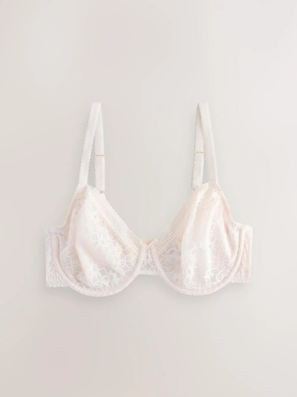 Discount Next DD+ Lace Non Pad Full Cup Minimiser Bras 2 Pack Rose/White