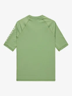 Roxy Girls Wholehearted Short Sleeve Logo Rash Vest^ Swimwear