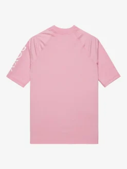 Roxy Girls Wholehearted Short Sleeve Logo Rash Vest^ Swimwear