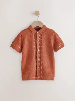 Next 100% Cotton Short Sleeve Knitted Polo Shirt (3-16yrs)^BOY Tops|Knitwear & Sweaters