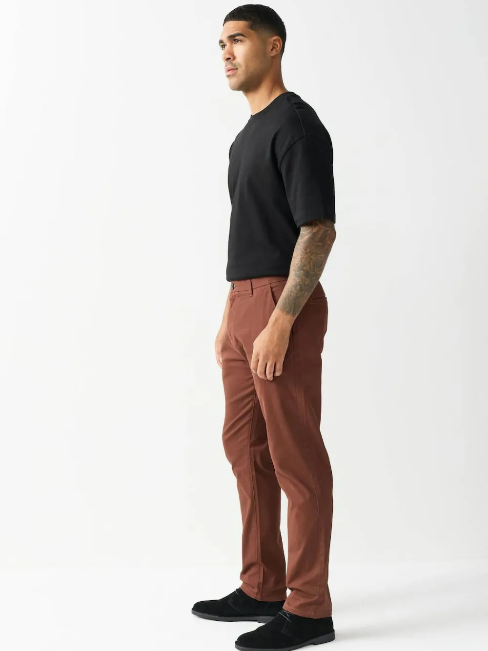 Clearance Next Rust Brown Slim Fit Stretch Chinos Trousers