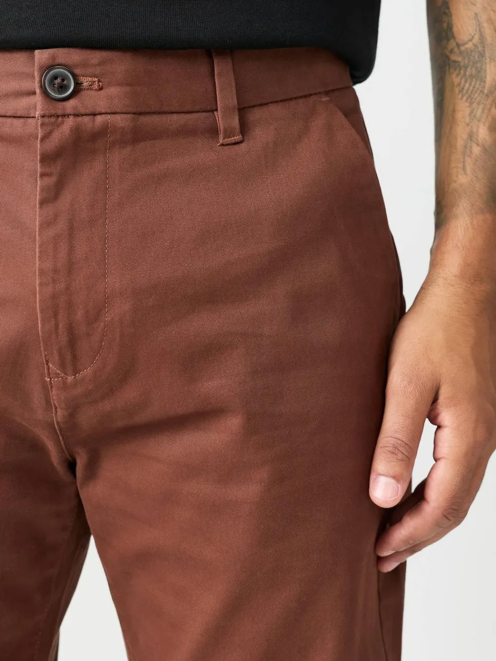 Clearance Next Rust Brown Slim Fit Stretch Chinos Trousers