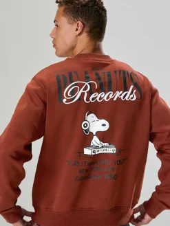 Next Rust Brown Snoopy Licence Graphic Back Print Crew Sweatshirt^ Sweatshirts & Hoodies|Sweatshirts & Hoodies