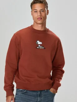 Next Rust Brown Snoopy Licence Graphic Back Print Crew Sweatshirt^ Sweatshirts & Hoodies|Sweatshirts & Hoodies