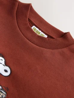 Next Rust Brown Snoopy Licence Graphic Back Print Crew Sweatshirt^ Sweatshirts & Hoodies|Sweatshirts & Hoodies