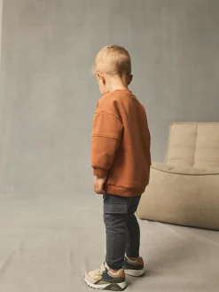 Next Utility Sweatshirt and Super Skinny Joggers Set (3mths-7yrs) Rust Brown