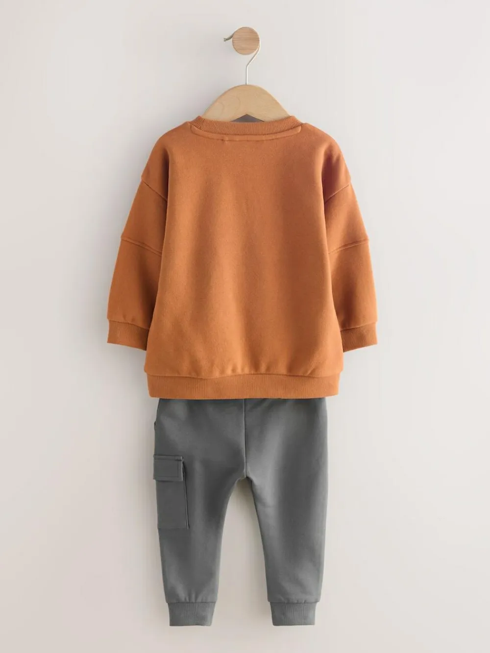Next Utility Sweatshirt and Super Skinny Joggers Set (3mths-7yrs) Rust Brown