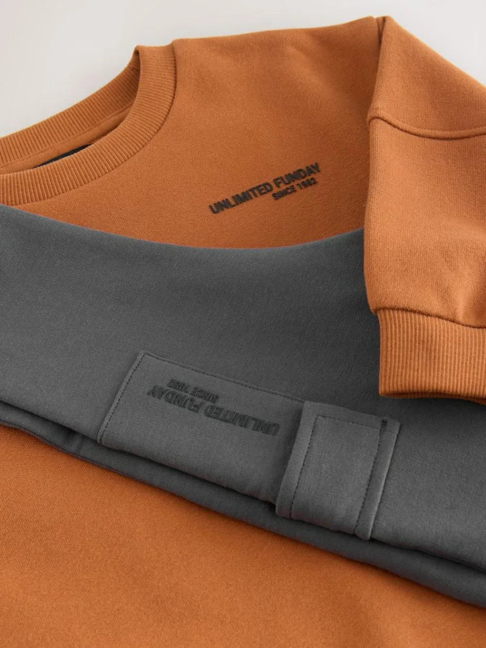 Next Utility Sweatshirt and Super Skinny Joggers Set (3mths-7yrs) Rust Brown