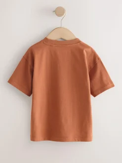 Outlet Next Rust Brown Vehicles Short Sleeve Graphic T-Shirt (3mths-7yrs)