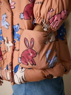 Hot Next Shower Resistant Printed Coat (3mths-7yrs) Rust Character