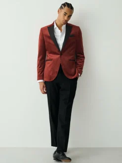 Next Slim Fit Patterned Velvet Blazer^ Occasionwear|Blazers & Formal Jackets