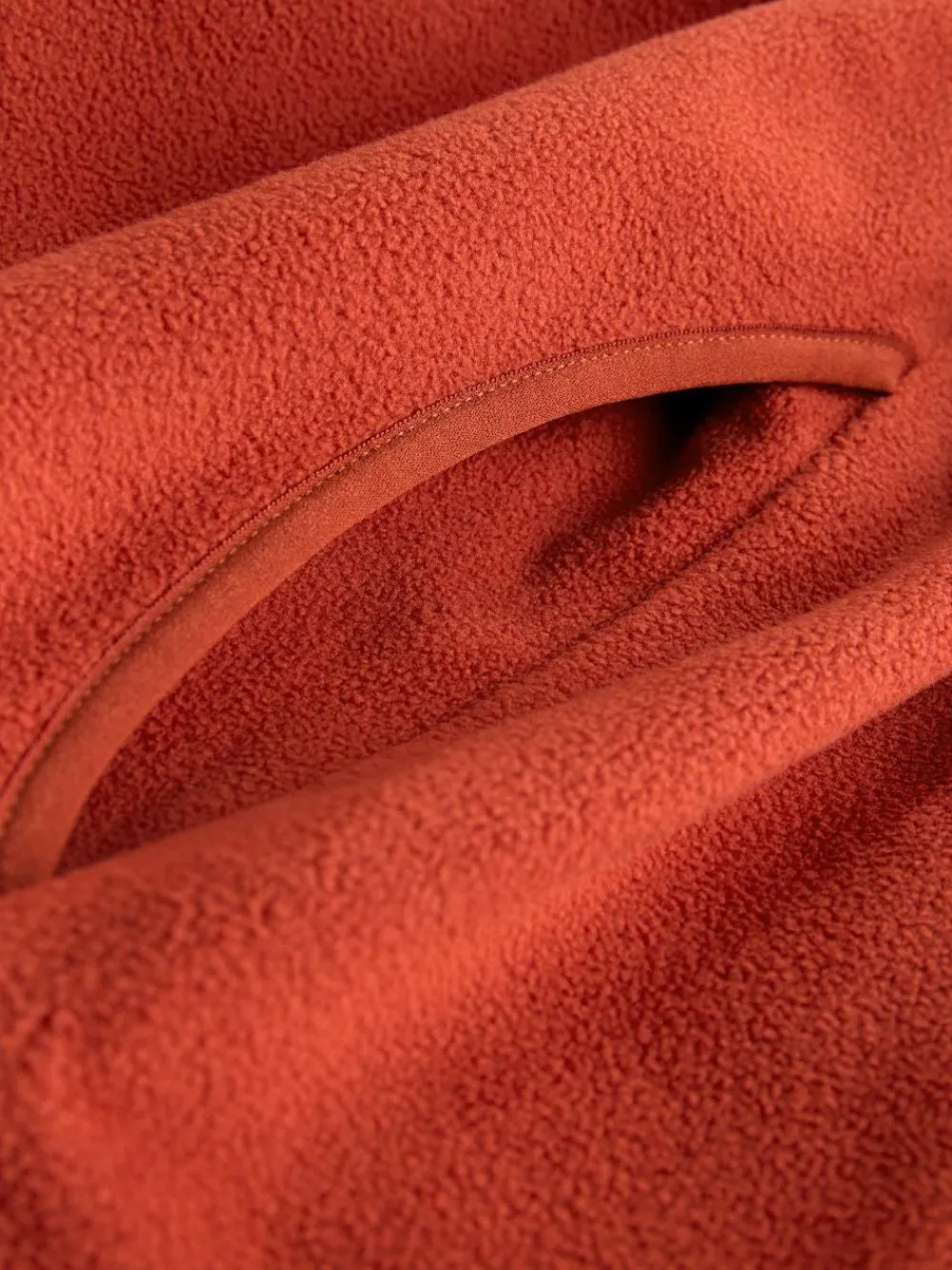 Best Next Rust Orange Hokusai Licence Graphic Polar Fleece Zip Through Funnel Fleece