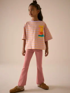 Next Rust Pink 1 Pack Rib Flare Leggings (3-16yrs)^ Pants & Leggings|Pants & Leggings