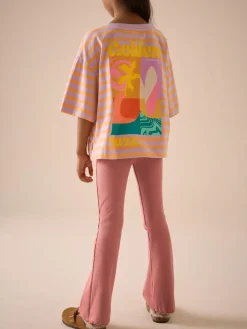 Next Rust Pink 1 Pack Rib Flare Leggings (3-16yrs)^ Pants & Leggings|Pants & Leggings