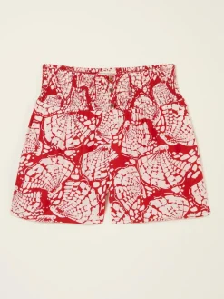 Clearance Fat Face Rust Red Mono Shell Flippy Shorts