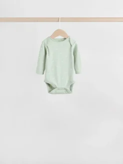 Clearance Next Baby Long Sleeve Bodysuits 5 Pack Sage Green