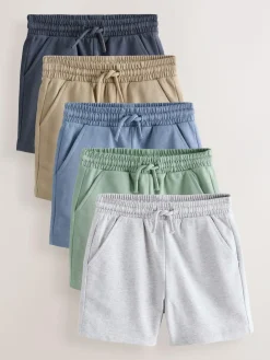 Discount Next Jersey Shorts 3 Pack (3mths-7yrs) Sage Green Blue And Grey