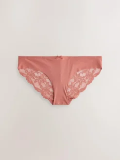 Sale Next Brazilian No VPL Lace Back Briefs 5 Pack Sage Green