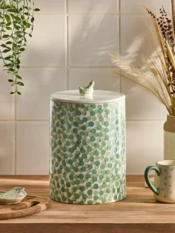 Sale Next Sage Green Chicken Ceramic Bread Bin