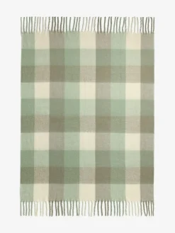 Next Sage Green Cosy Check Throw