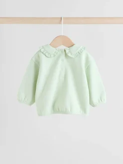 Next Sage Green/ Cream Ditsy Baby Frill Collar Sweater and Leggings 2 Piece Set (0mths-2yrs)^ Sweatshirts & Hoodies|Sets & Coords