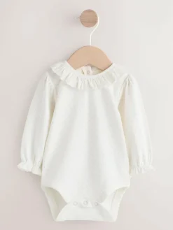 Next Sage Green Embroidered Long Sleeve Bodysuit and Cord Dungaree 2 Piece Baby Set (0mths-3yrs)^ Baby Girls|Baby Girls