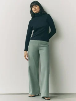 Next Jersey Denim Wide Leg Trousers^Women Jeans|Jeans