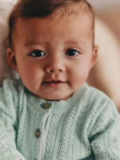 Hot Next Knitted Baby Dress (0mths-2yrs) Sage Green