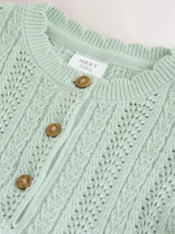 Hot Next Knitted Baby Dress (0mths-2yrs) Sage Green