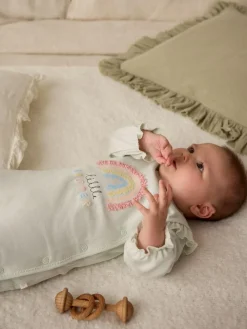 Best Next Family Baby Sleepsuit (0-2yrs) Sage Green Little Sister