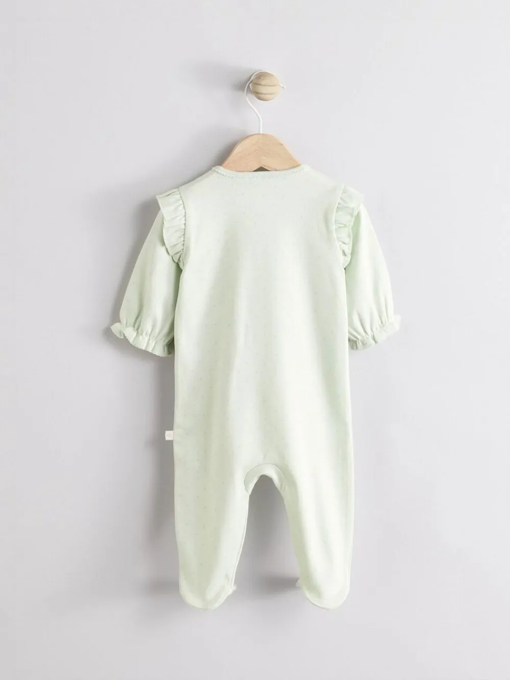 Best Next Family Baby Sleepsuit (0-2yrs) Sage Green Little Sister