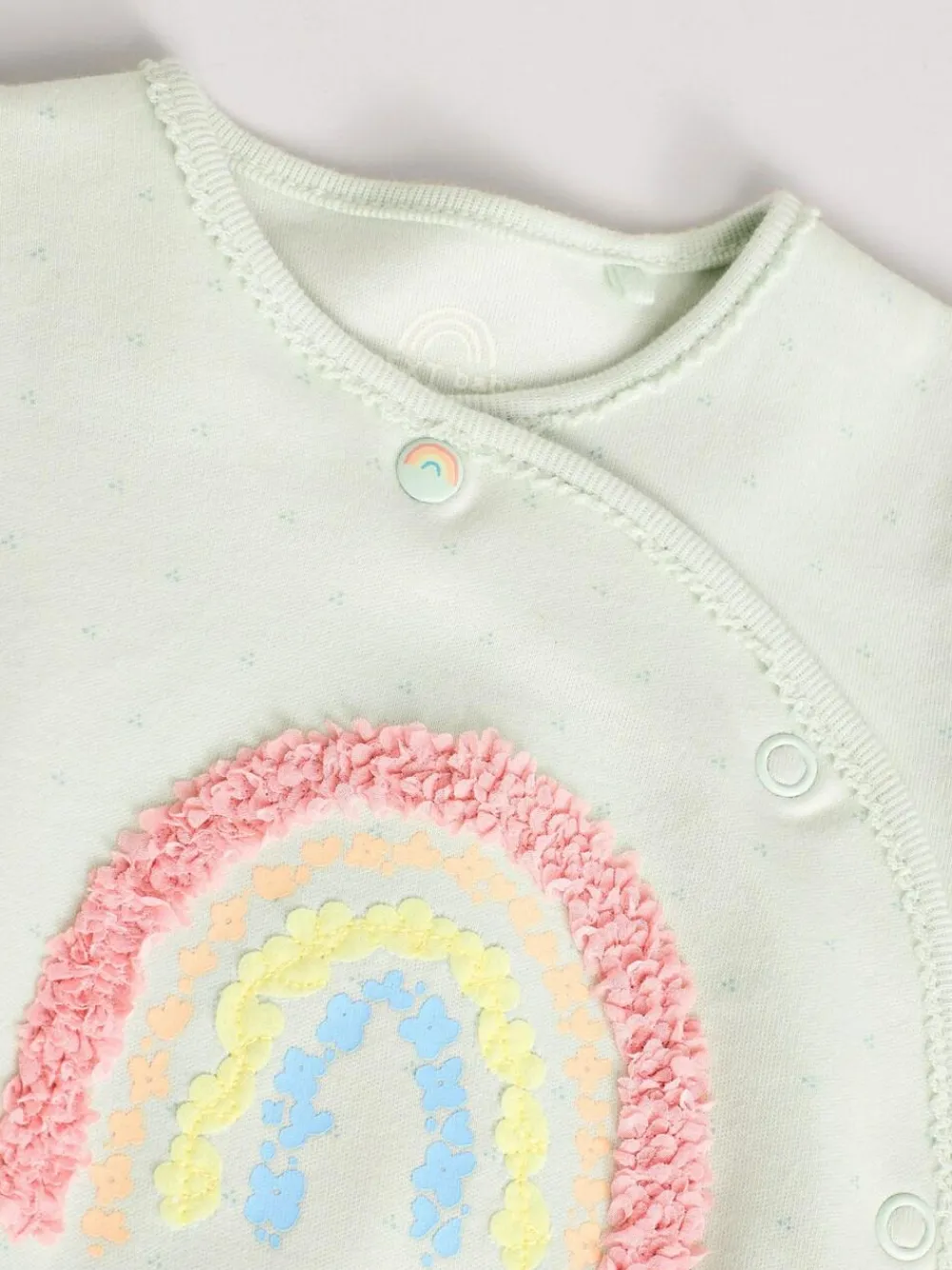 Best Next Family Baby Sleepsuit (0-2yrs) Sage Green Little Sister