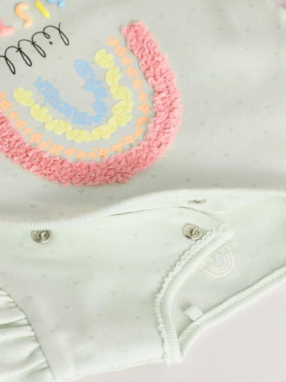 Best Next Family Baby Sleepsuit (0-2yrs) Sage Green Little Sister