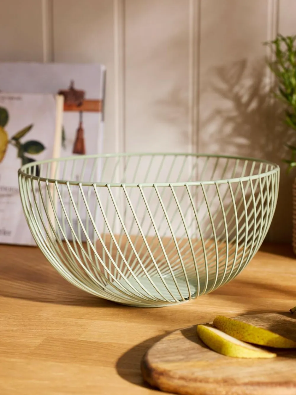 Clearance Next Moderna Wire Fruit Bowl Sage Green