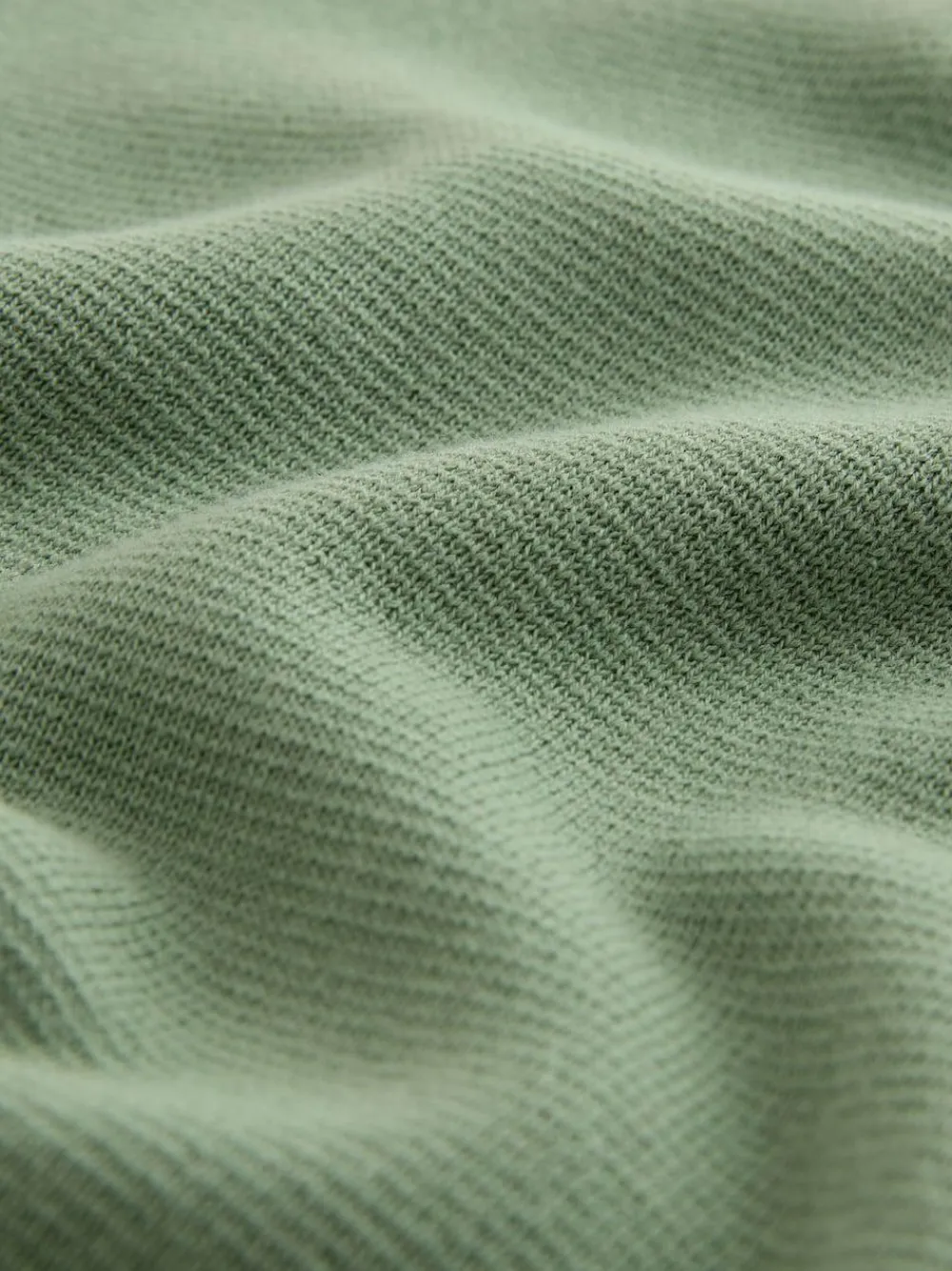 Next Sage Green Plain N.Premium Regular Fit 100% Cotton Premium Quarter Zip Jumper^ Nightwear|Knitwear