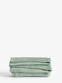 New Next Sage Green Plush Fleece Throw