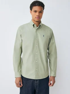 Outlet Next Sage Green Regular Fit Long Sleeve Oxford Shirt