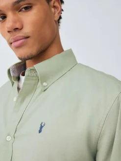 Outlet Next Sage Green Regular Fit Long Sleeve Oxford Shirt