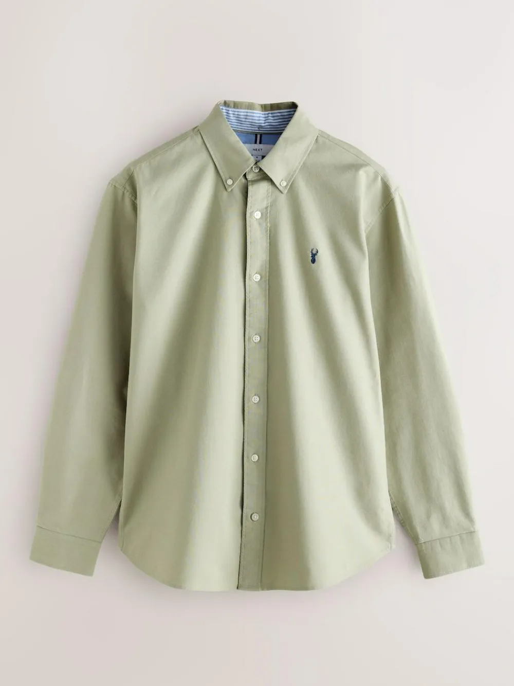 Next Sage Green Slim Fit Long Sleeve Oxford Shirt^ Shirts