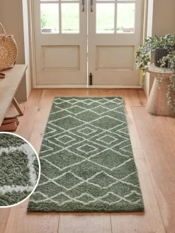 Next Sage Green Smart Global Berber Runner^ Rugs & Runners