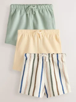 Next Textured Shorts 3 Pack (3mths-7yrs)^BOY Shorts|Shorts